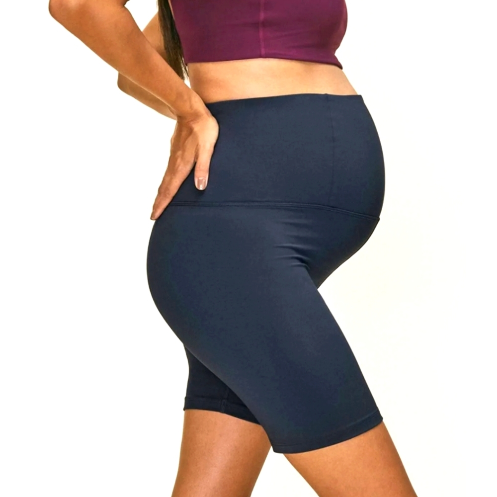 BUNDLE Girlfriend Collective maternity bike shorts - 2 pair navy and gray - sz M
